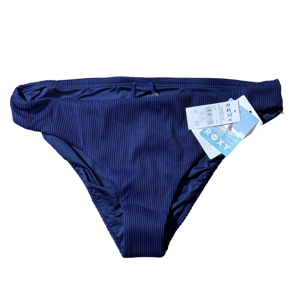 NWT Roxy Cobalt Bikini Bottoms Womens Large‎ Low Rise Hipster UPF 50+ Swim - Picture 4 of 8